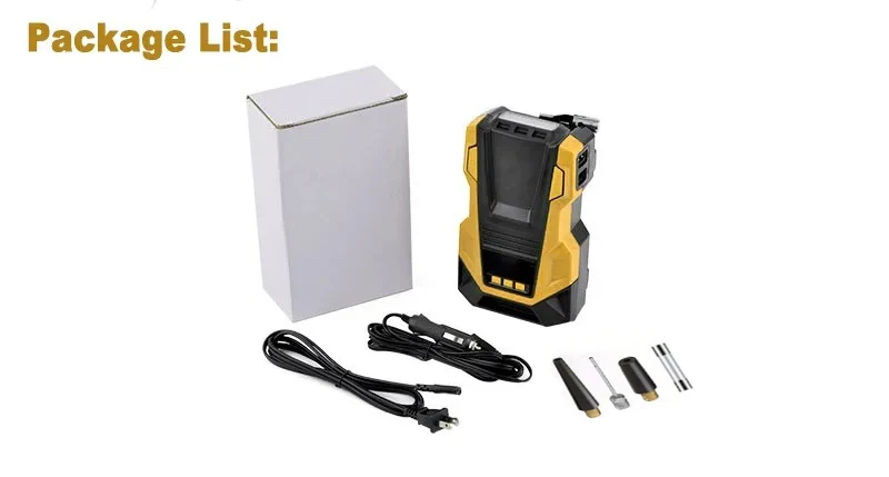 EAFC Tragbarer Auto-Reifenluftkompressor 150PSI Digitale Luftpumpe AC220 DC12V Mit LED-Leuchten Für Auto, Motorrad, Fahrrad – Detail 10