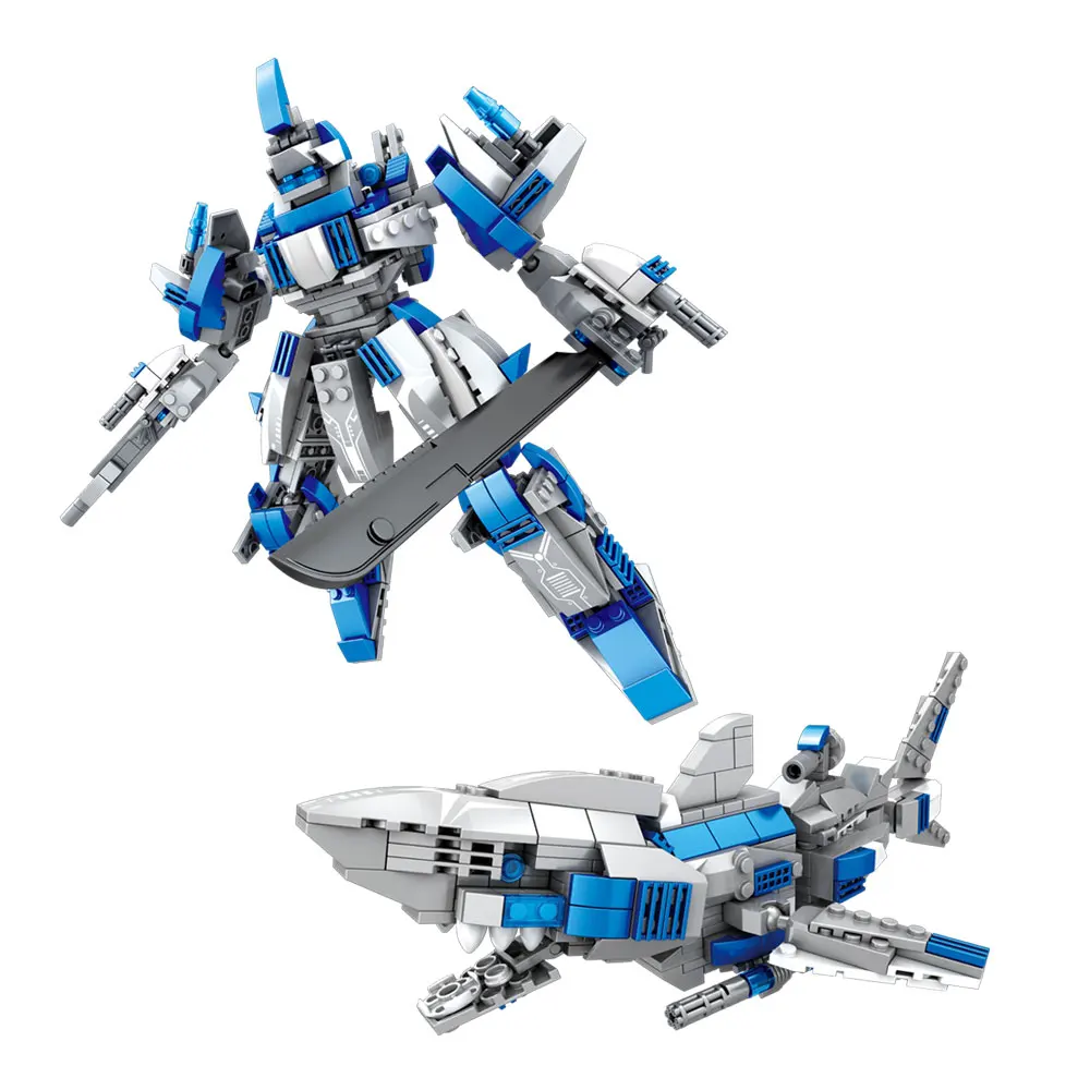 2IN1 Blue SHARK BLOWER/LOVATORT DRAGON CONSTRUCT THREE VENIENTS