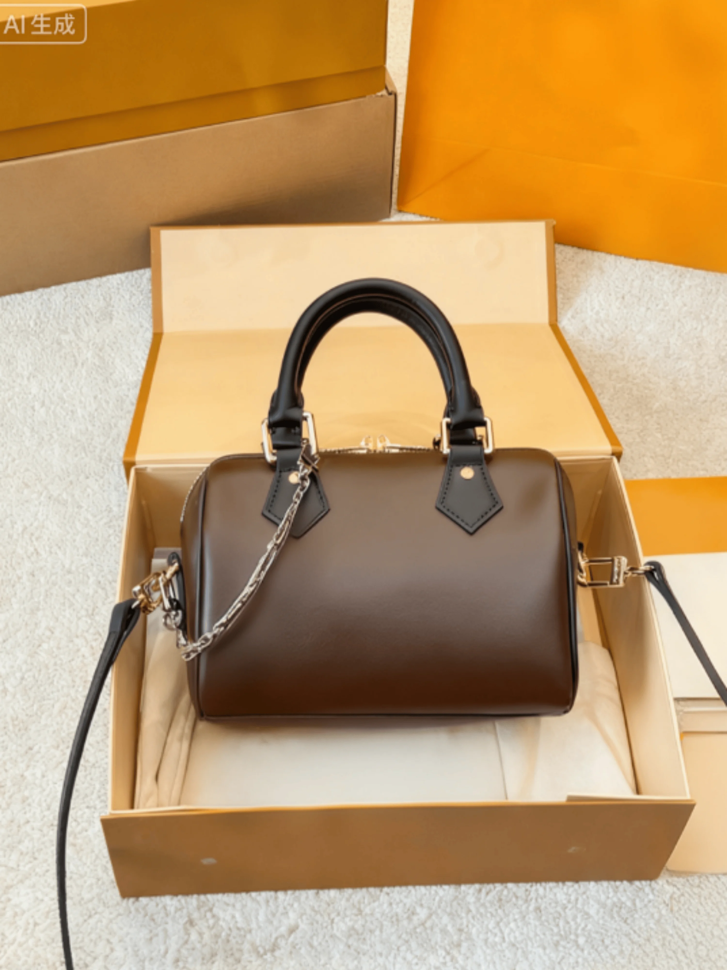 

2025 Lady Pillowcase Bag New Classic Fashion Casual Printed Leather Simple and Versatile Stylish Practical Women's Bag 20*16cm