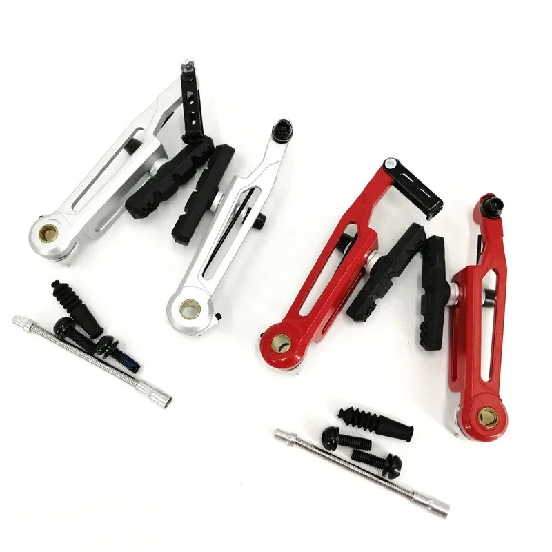 AliExpress NONE Litepro Folding Bike V Brake Lever 451 Wheelset Brake Aluminum Alloy Red Silver 16/18/20 Inch Folding Bike Part