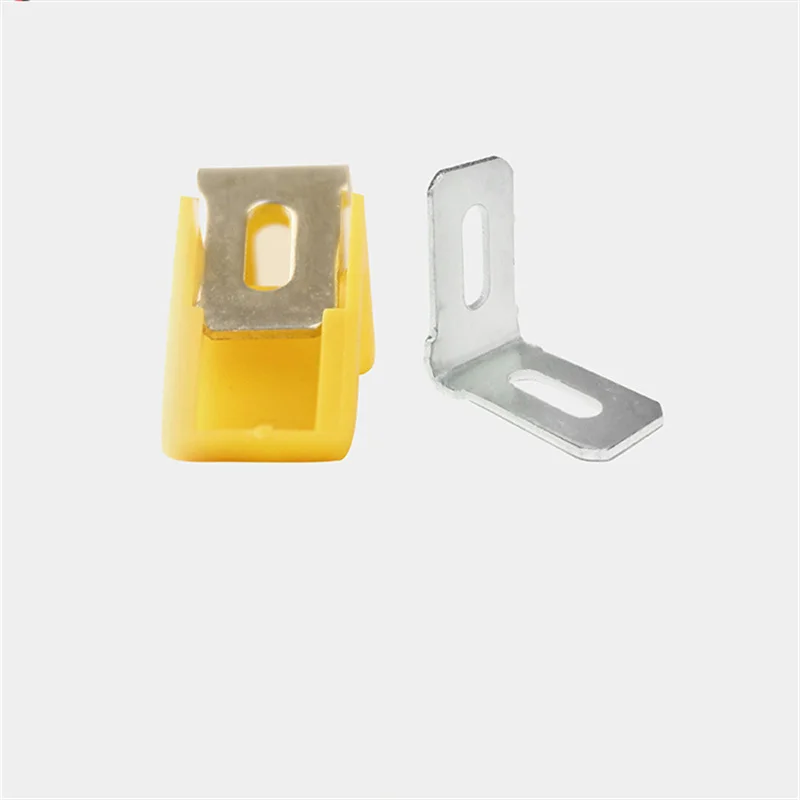 10PCS  Right Angle Fixing Corner Bracket L Shaped Furniture Connector With Plastic Decorative Cover Home Decor