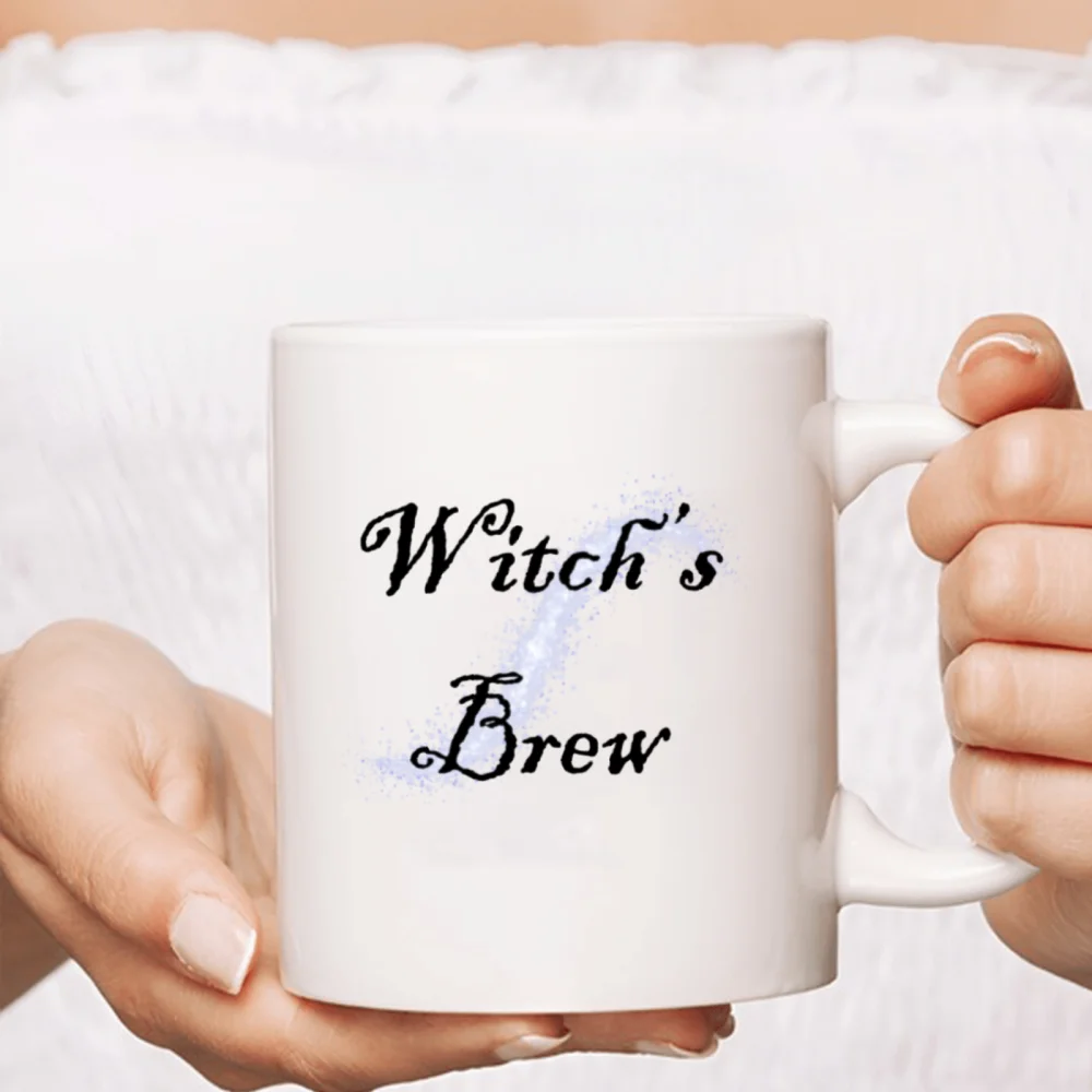 

1pc 3A grade 11 oz witch's brew ceramic coffee mug for room Halloween decoration Birthday Christmas Holiday Perfect gift