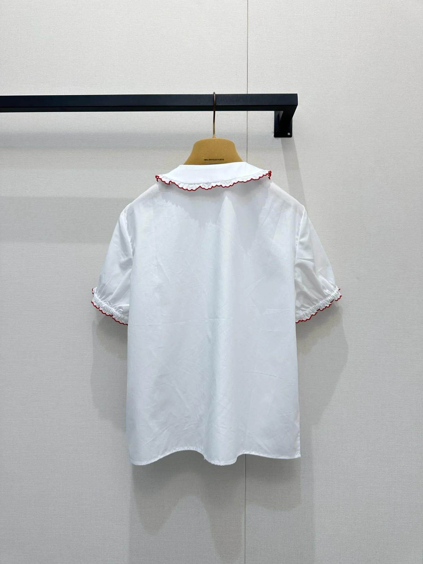 

2026 New Fashion Spring Vintage Color Block Slimming O-Neck Striped Half Sleeve for Women High Quality