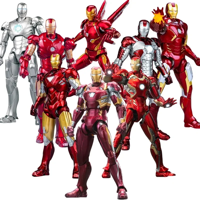 1/12 Original FondJoy Iron Man Tony Stark Legend Action Figure MK45 MK46 MK50 MK4 DIY Baustein Spielzeug Sammlung Anime Modell