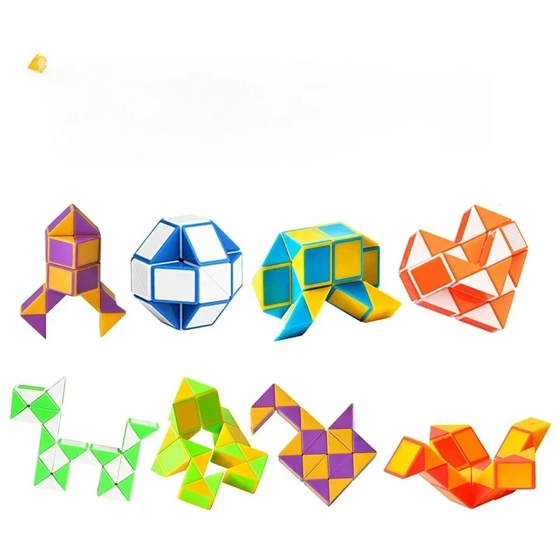 12/30 sztuk Puzzle składane wąż linijka Puzzle Cube zabawki edukacyjne dla dzieci upominki na przyjęcie urodzinowe Goodie wypełniacz do toreb szkolna nagroda — zdjęcie 2