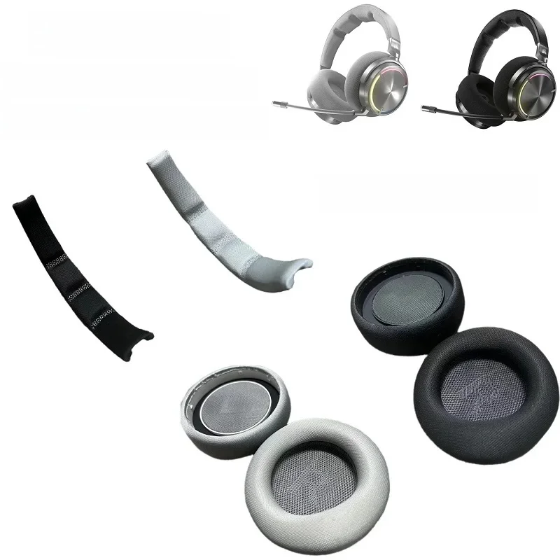 Coussinets d'oreille 100% originaux pour écouteurs sans fil CORSAIR Virtuoso PRO/Virtuoso MAX, coussin d'oreille de remplacement, bandeau, protège-oreilles