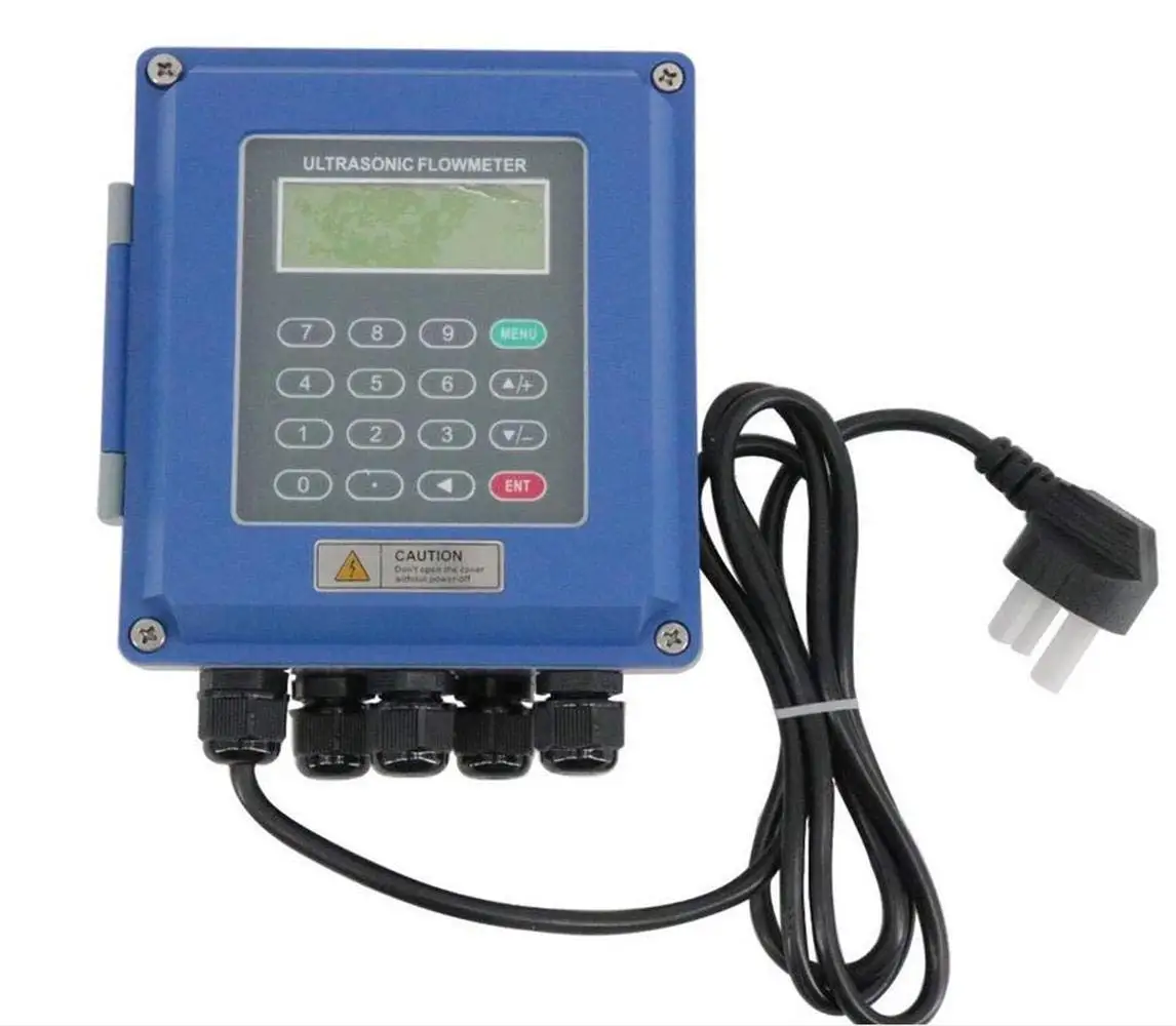 مقياس الجريان بالموجات فوق الصوتية الثابتة بطاقة SD PT100 مع واجهة DN25-DN100mm RS485 IP67 حماية TS-2 محول الطاقة