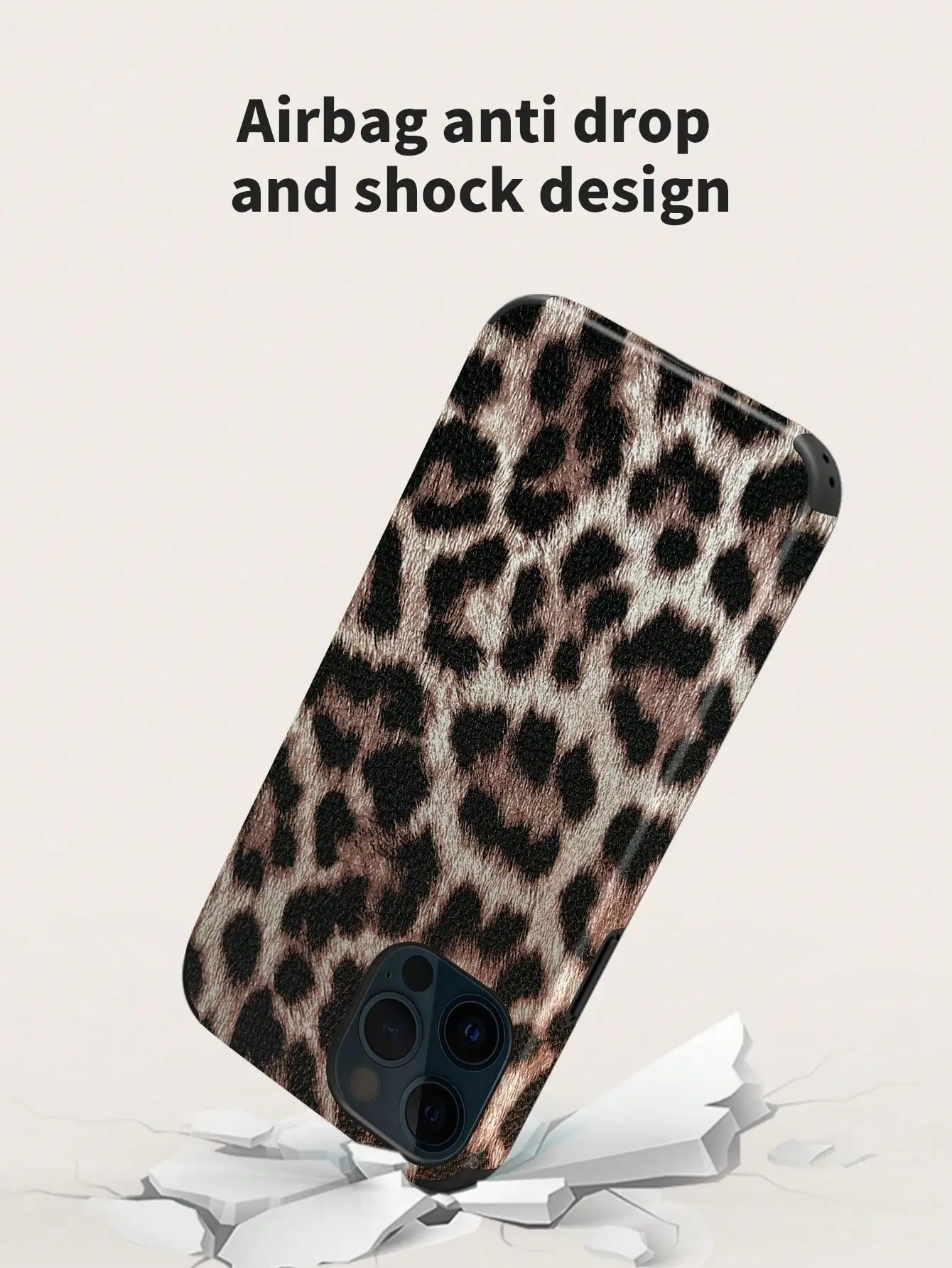 1 Leopard Print Pu Leather Anti-Fall and Shock-Proof Belt Spin Design Leather Craft Mobile Phone Soft Case Suitable for iPhone - náhled 6