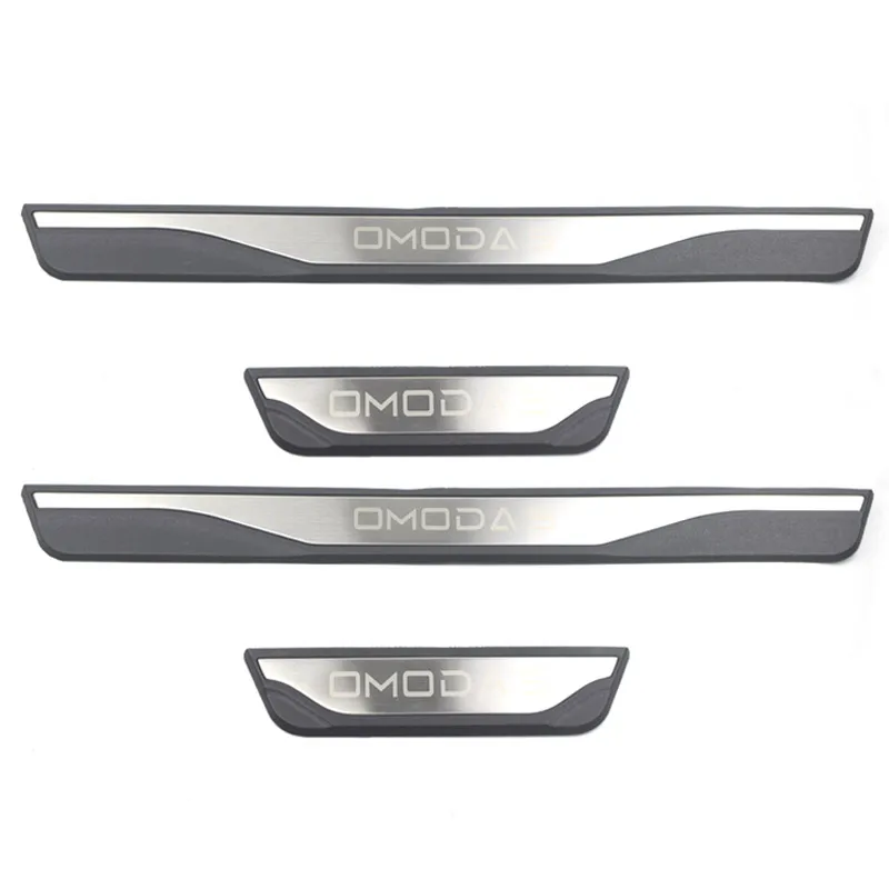 

Vtear Car Door Sill Outside Frame Anti Kick Cover Decoration Anti Dirty Stickers Pad Accessories ABS Parts For Omoda C5 2023