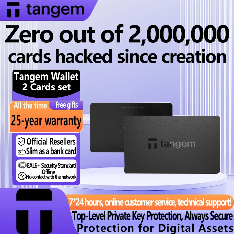 Tangem Wallet Safe and Cold Hardware Wallet Encrypted Digital Currency Assets Block Chain Private Key Support Multi-Chain Open Source Tangem