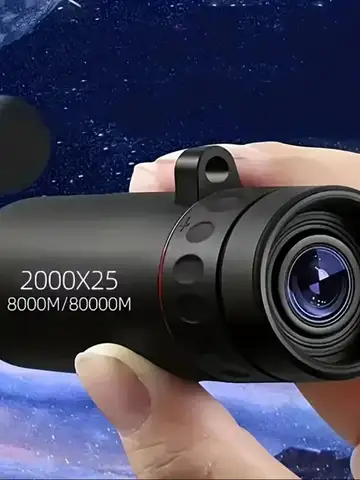 2000x25 HD Monocular Telescope: Mini Portable, for Outdoor Camping, Hunting & Birdwatching