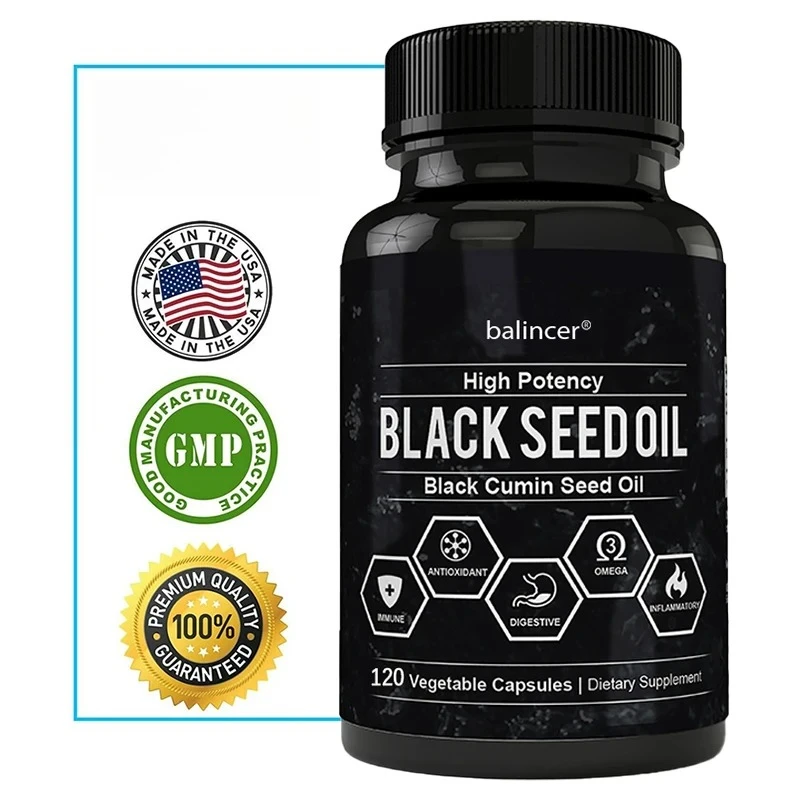 Black Cumin Seed Oil - Supports Immune, Cardiovascular, Hair, Skin, Digestive & Respiratory Health, Promoting Overall Well-being