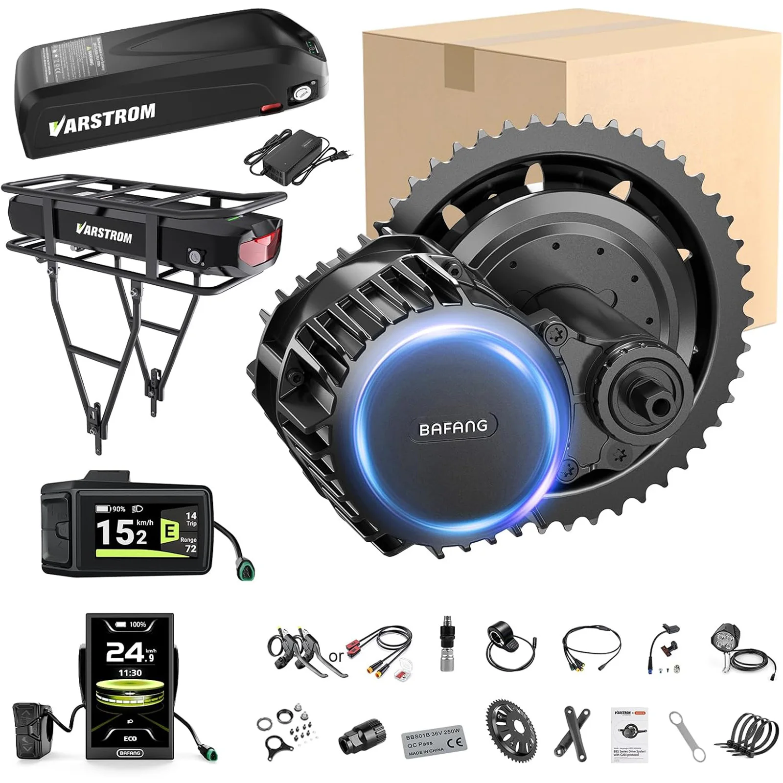 BAFANG M615 Mittelantriebssystem 48V 52V 1000W BBSHD Umrüstkit