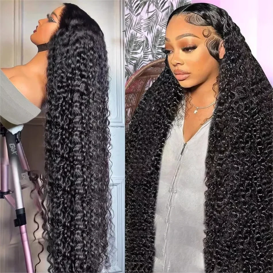 

Mossily 36 38 Inch Deep Wave 13x6 13x4 Lace Front Human Hair Wig 200% Remy Curl 5x5 Lace Frontal Wig Human Hair For Black Women