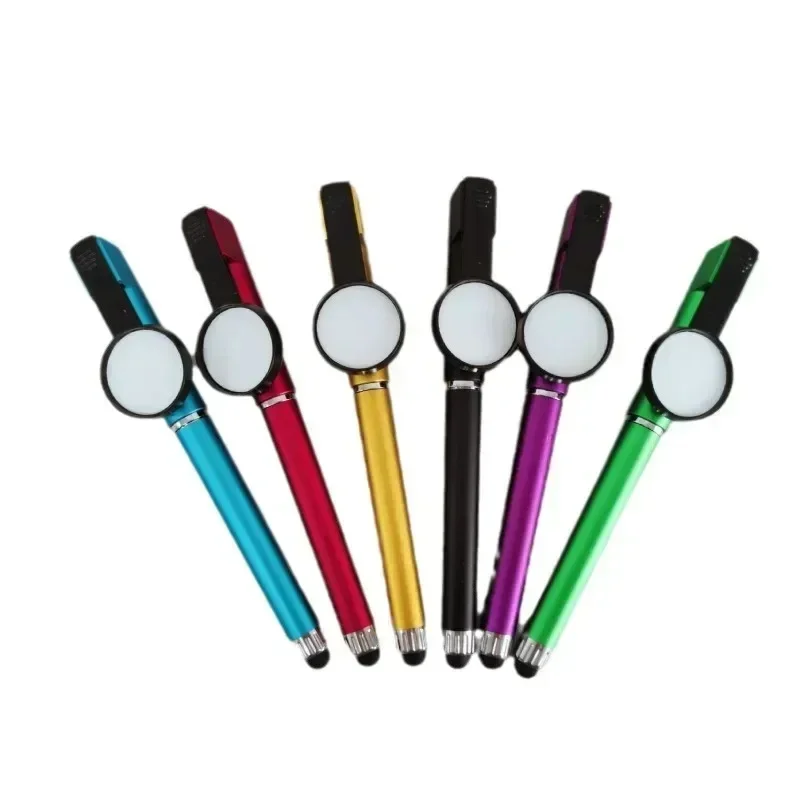 Stylo Gel vierge imprimé par Sublimation, 10 pièces, Logo personnalisé, Image, stylo cadeau DIY imprimé avec support pour téléphone, stylet pour écran tactile