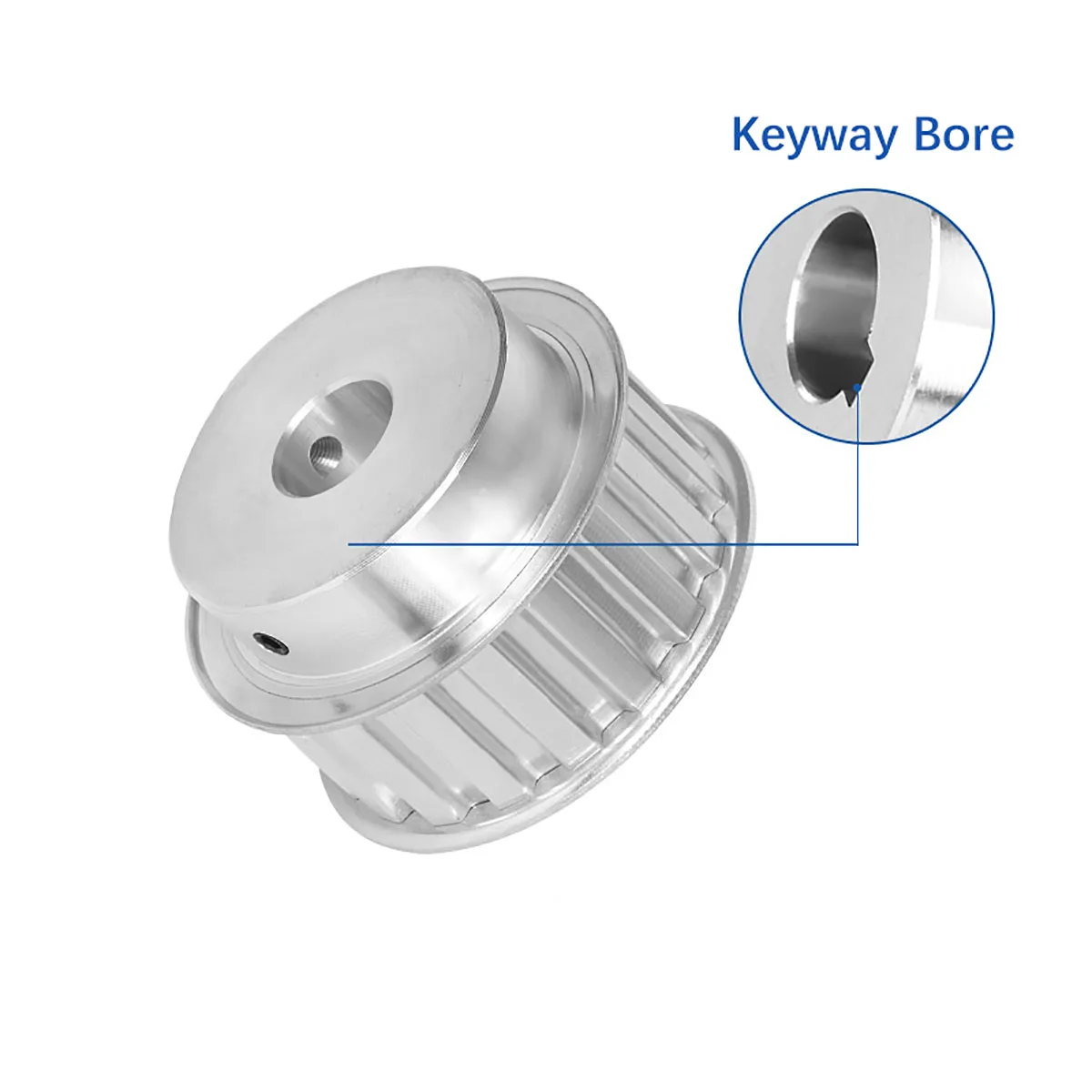 L-10T-BF Timing Pulley Bore 6mm - 15mm Pitch 9.525mm Keyway Synchronous Pulley Wheel For Width 13/20/25mm L Rubber Timing Belt