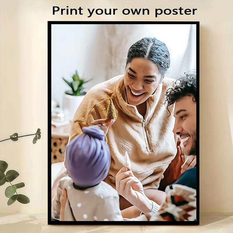 1 canvas painting, personalized custom printed canvas wall art, can be customized with family photos for decoration