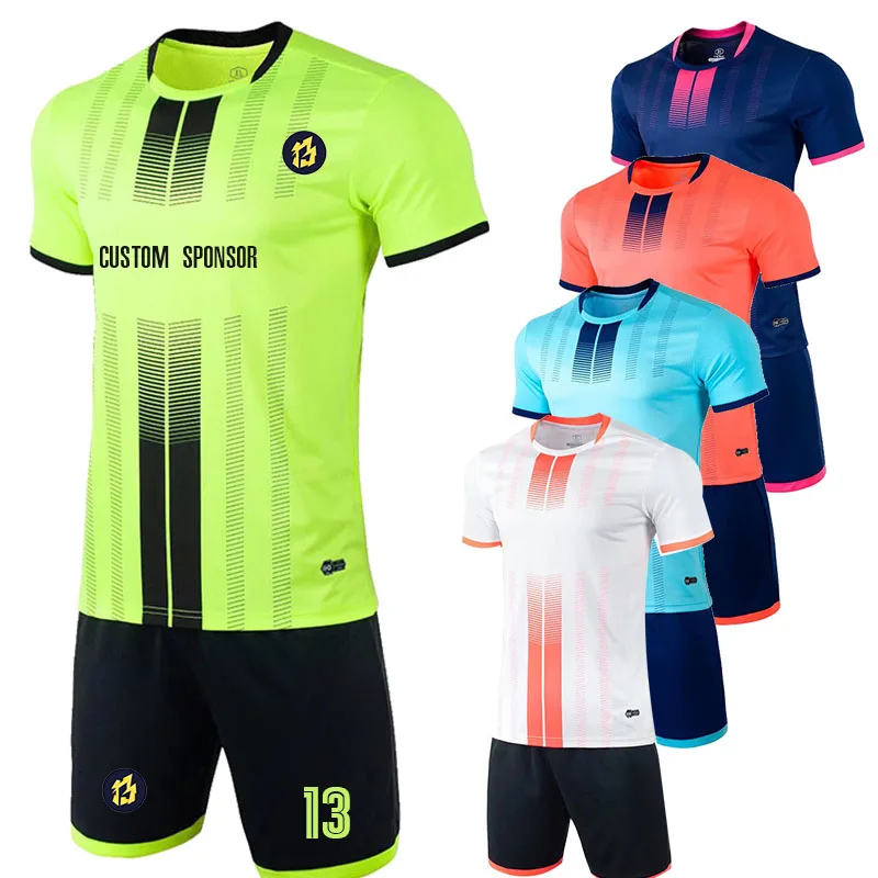 

Custom Short Sleeve Training Football Uniform Clothes Soccer Jersey 23-24 Sets for Men Women Kids High Quality 2 Piece Team