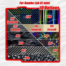 For Bambulab A1 Mini Build Plate 184x184mm PEO PET Magnetic plate PEY Sheet H1H Plate Spring Steel Sheet PEI Sheet For Bambu Lab