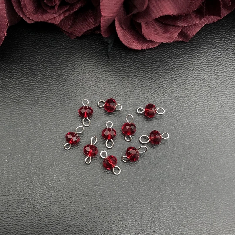 10pcs 11*6mm Crystal Beads Connection Charms for Earrings, Necklace Making Connection,Jewelry Making DIY Jewelry Findings