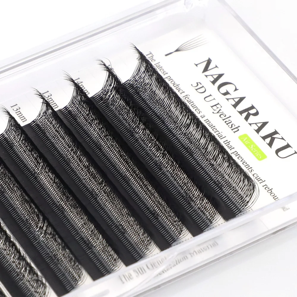 NAGARAKU U-Form 2D/3D/4D/5D Weiche, Natürliche Wimpernverlängerungen, Flauschige Nerz-Imitat-Wimpern, Parallele Make-up-Zubehörteile – Detail 18