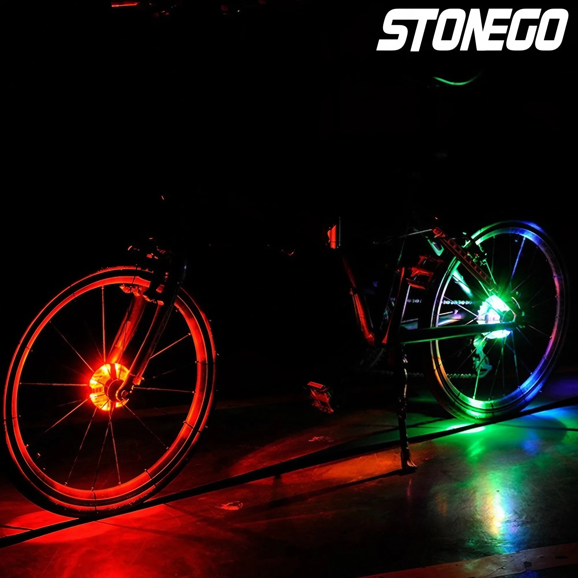 Luci per mozzo ruota per bici LED Ciclismo Spia colorata per bicicletta Luci per mozzo ruota per bici Lampada da ciclismo a LED impermeabile