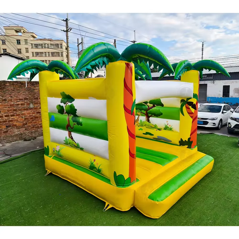 Commercial PVC Inflatable Outdoor Jungle Bounce House Adult Kids Jumper Bouncer Castle House For Rental  Family Backyard  Party