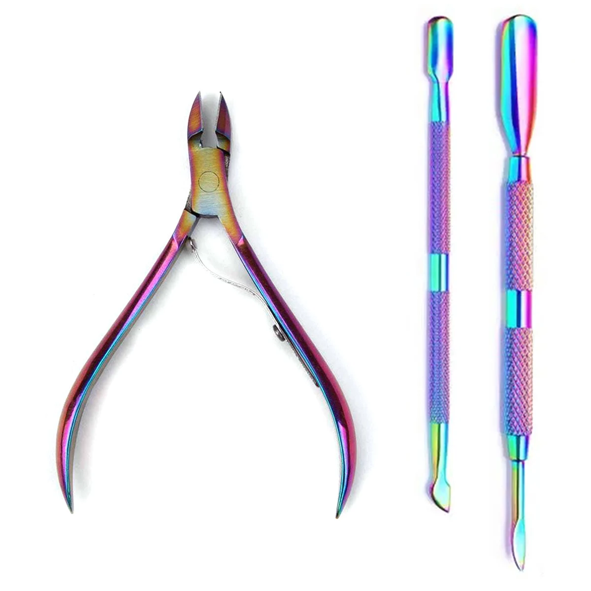 4 stks/set Professionele Rvs Nail Cutter Schaar Tangen Muti Functie Cuticle Pusher Remover Nail Care Manicure Kits - afbeelding 1