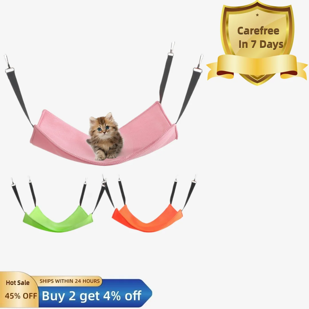 

Cat Hammock Pet Cage Soft Breathable Hanging Bed Wearable Tear-proof Cat House Cushion Mat Pet Accessories
