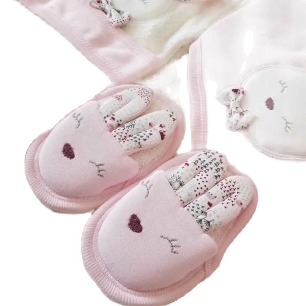 Baby Bathrobe Set 4 Piece Pink White 100 Cotton Girls Boys Mother Child Newborn Towel Peignoir Bébé ベビーバスローブ Bata de Bebé