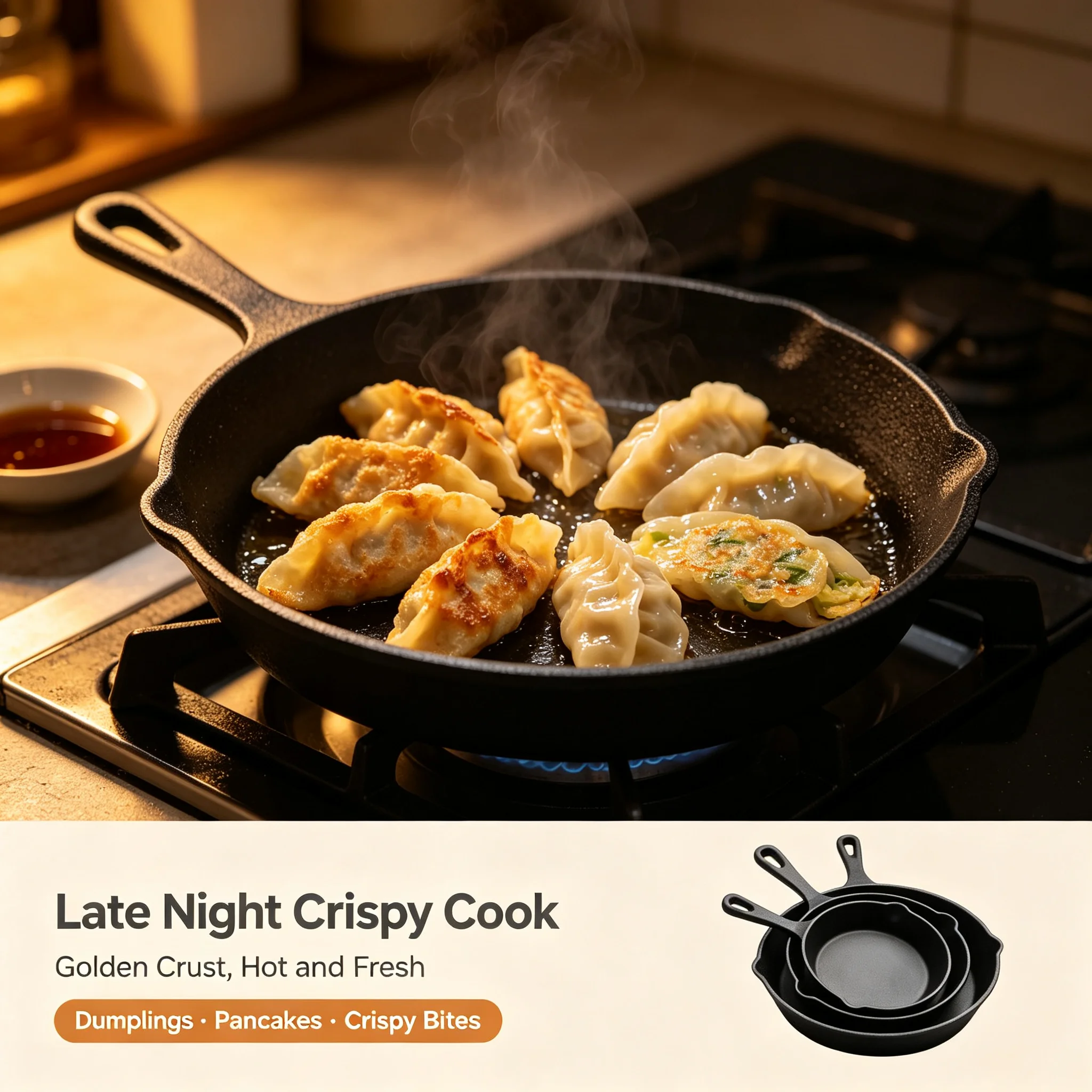 3-teiliges, vorgefertigtes Gus – Skillet Cast Iron Camp Bewertung und Preis