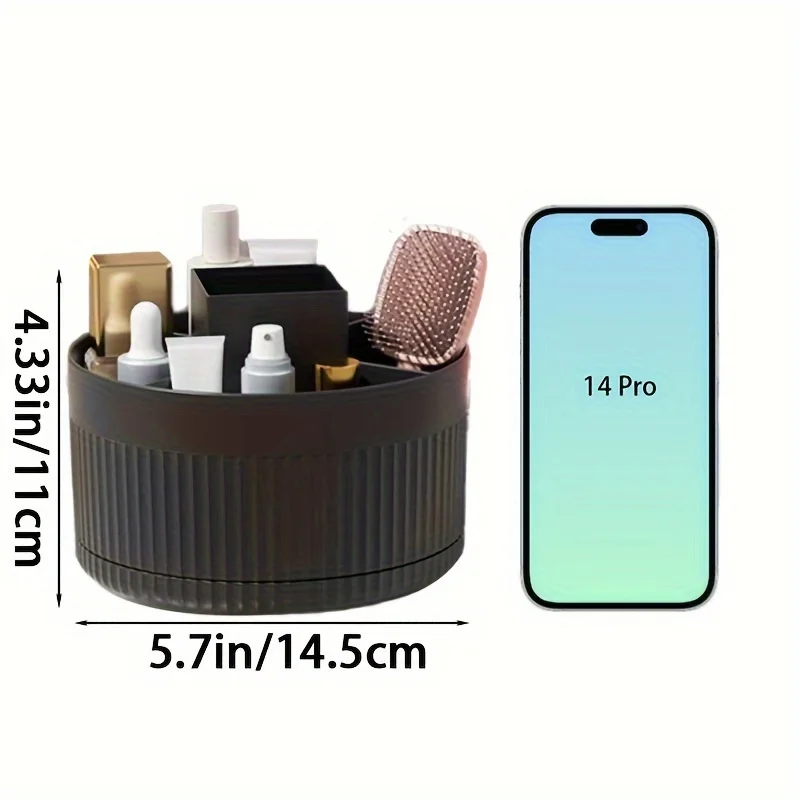 360° Rotating Makeup Organizer Countertop Makeup Organizer Bathroom Accessories Makeup Brush Holder & Lipstick Holder gallery 2