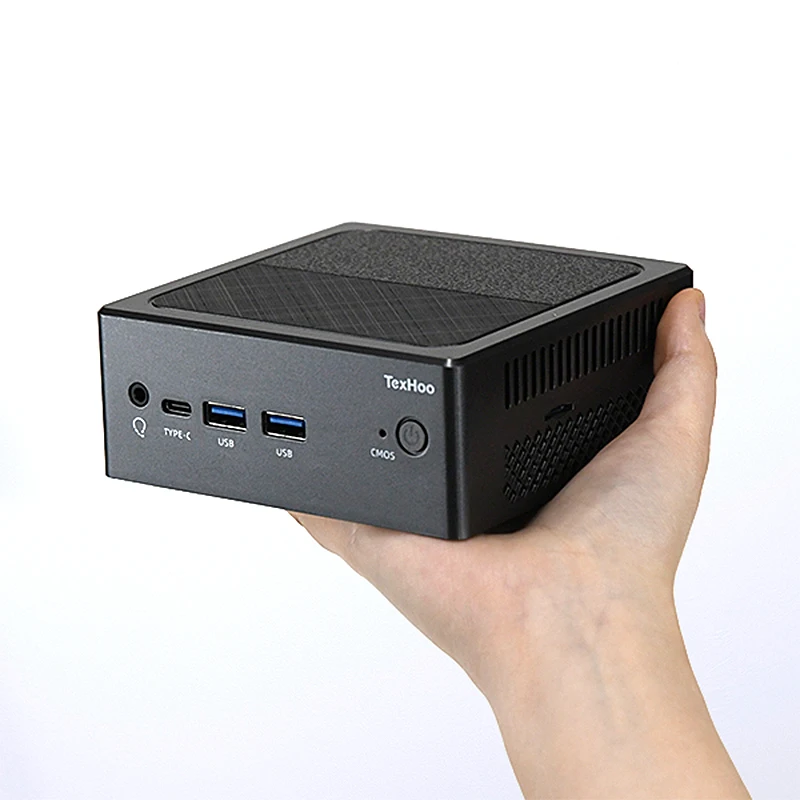 Ультракомпактный мини-ПК Texhoo для промышленного и домашнего использования Qn10 High-Spec Mini Pc N100 8 ГБ 256 ГБ Универсальный компьютер для офисного использования