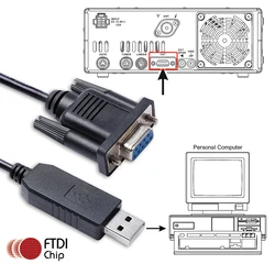FTDI USB Yaesu CAT Programming Cable FTDI FT232RL USB Serial to DB9 Female Cable for Yaesu FT-450 FT-450AT FT-450D FT-950 ST-9F