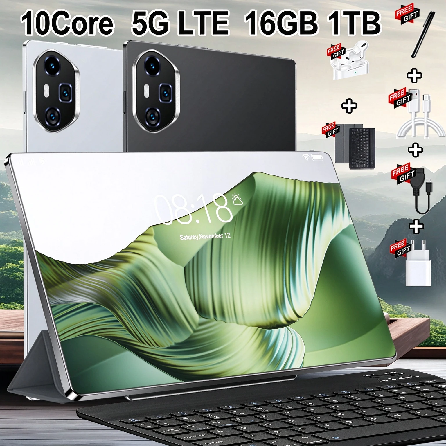 Tableta con Pantalla Táctil de 10.36 Pulgadas de Alto Rendimiento 2026, Software Android 13, Chip Snapdragon 8 Gen2, Funcionamiento Fluido