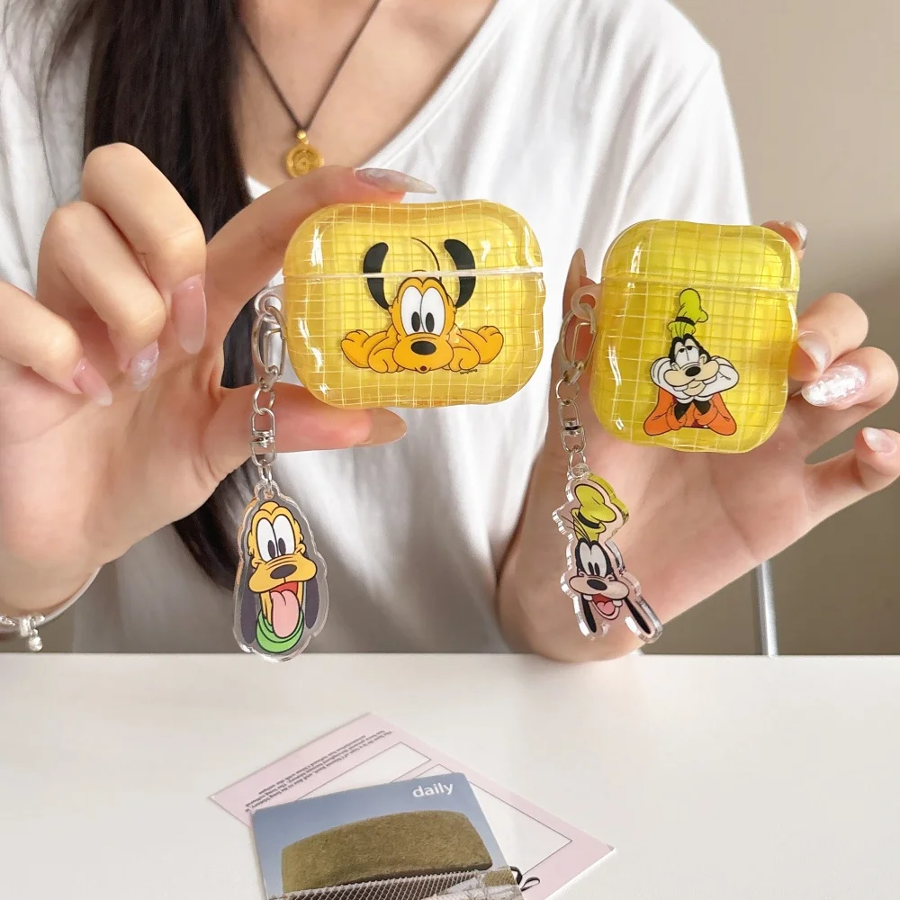 New Fashion Cute Cartoon Puppy Headphone Case For Airpods 1 2 3 4 Pro2 Pro3 Cover, Kawaii Anti‑Fall Protective Cases, With Charm