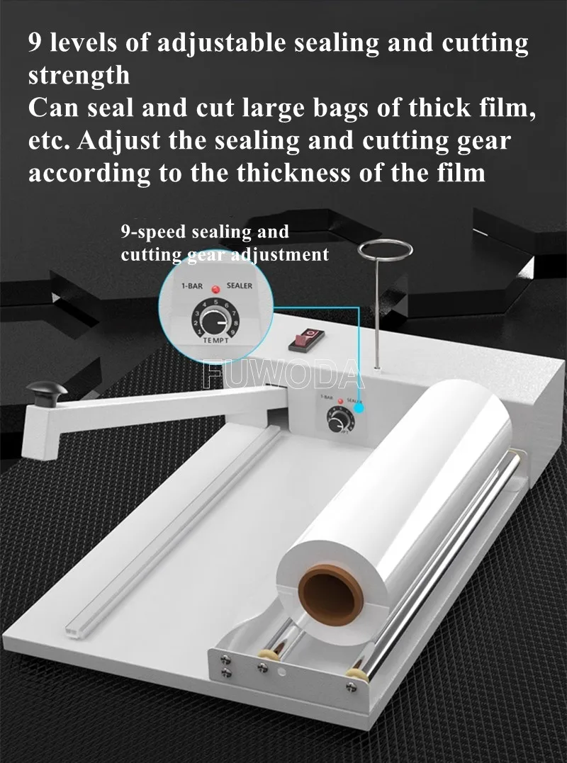 45CM Shrink Wrap Sealer Laminating Machine/ Heat Gun 530W Film Available Roll For PVC POF Film Books Toys Food