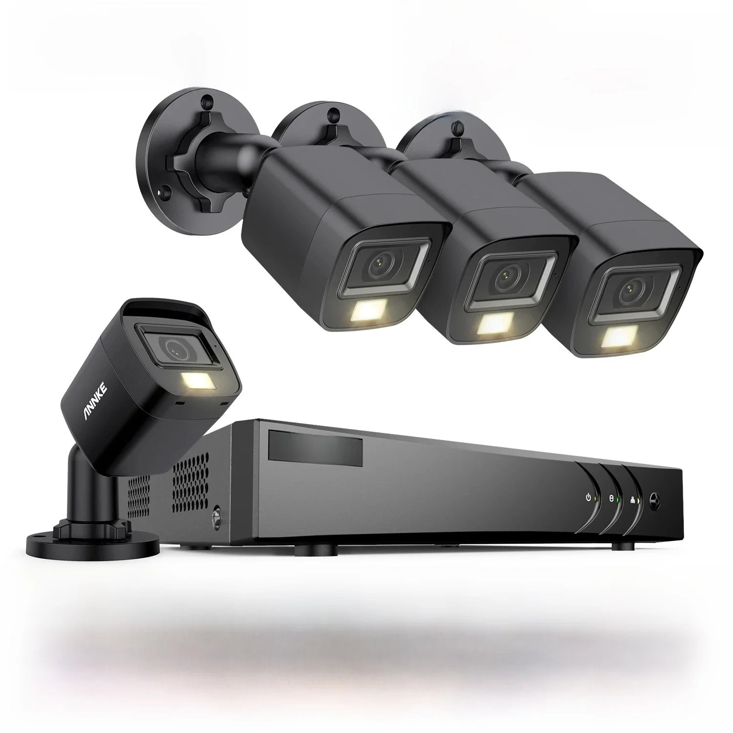 ANNKE 8CH 5MP Lite Videosicherheitssystem CCTV-Kit 5 IN1 H.265+ DVR mit 3K 4X 5MP integriertem Mikrofon Wasserdichte Überwachungskameras
