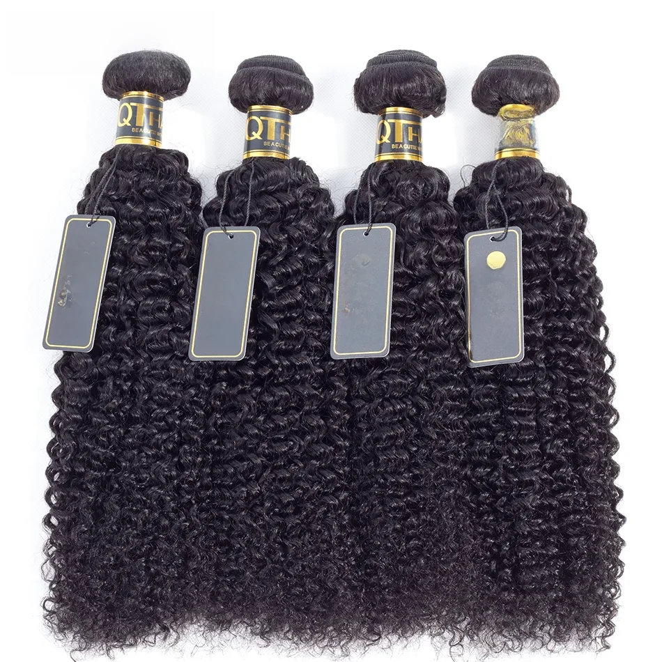 Mongoolse Kinky Krullend Menselijk Haar Bundels 1/3/4 Pcs Remy Human Hair Weave Bundle Kinky Krullend Bundels Natuurlijke Kleur haarverlenging - afbeelding 2
