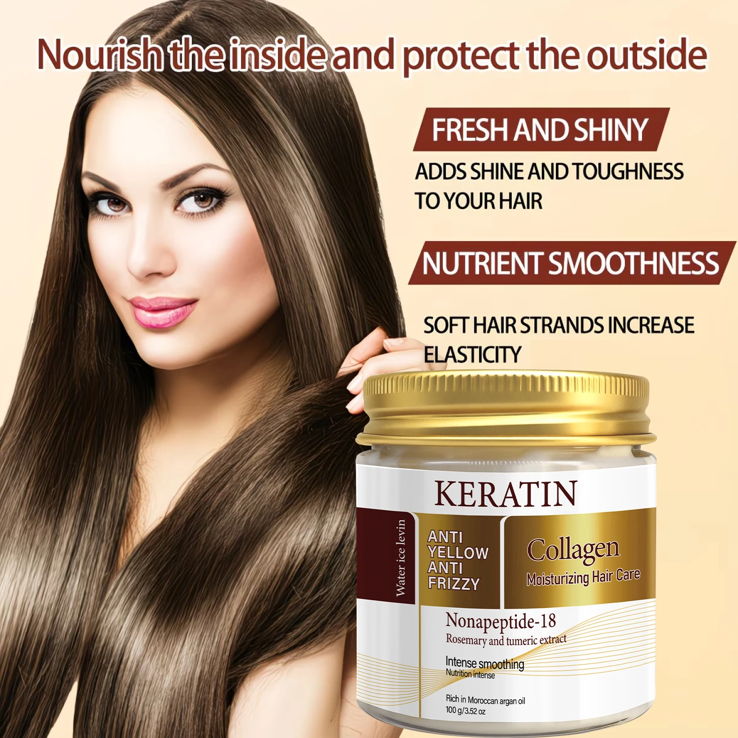 Water Ice Levin Keratin Collag - огляд і ціна Hair Care Cream