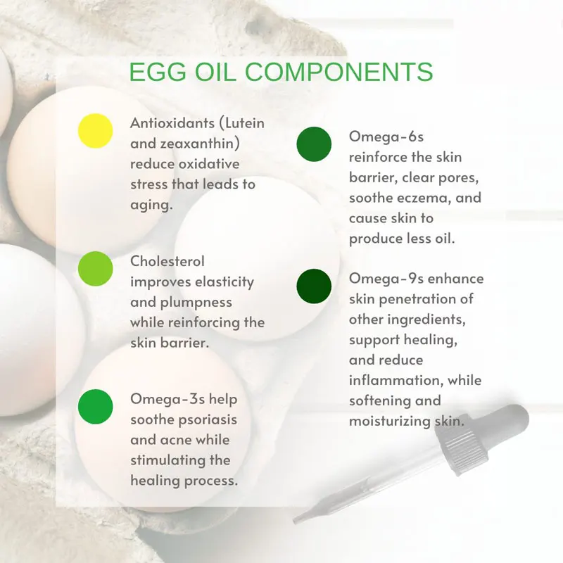 Pure Egg Yolk Oil Supercritical Extraction Hair Care Body Massage Anti Cracking Base Oil DIY Skin Care Raw Materials