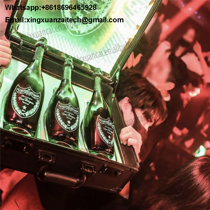 

CUSTOMIZED LED CHAMPAGNE CASE BOX BOTTLE PRESENTER