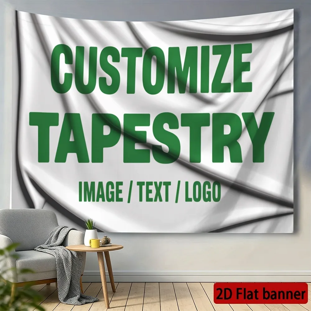 [Op maat gemaakt] 2D, platte banner uit één stuk, exclusieve, gepersonaliseerde aanpassing mogelijk. Met dit aanpasbare wandtapijt kunt u uw eigen ontwerp toevoegen.