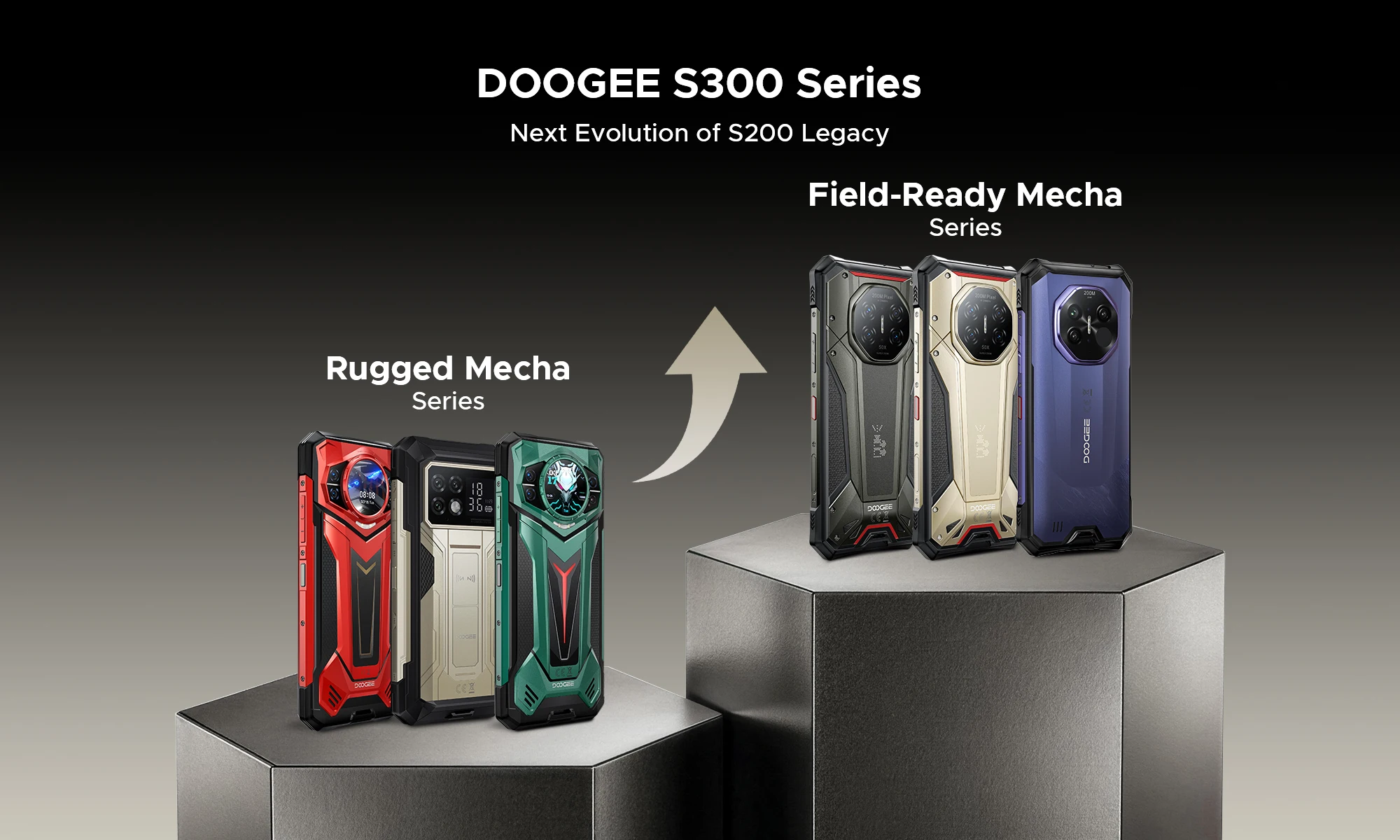 DOOGEE S300 Pro Rugged Smartphon 5G 6.78" FHD+ Dimensity 8300 Octa-core 48GB+512GB 11000mAh 200MP 66W Android16 NFC Mobile Phone
