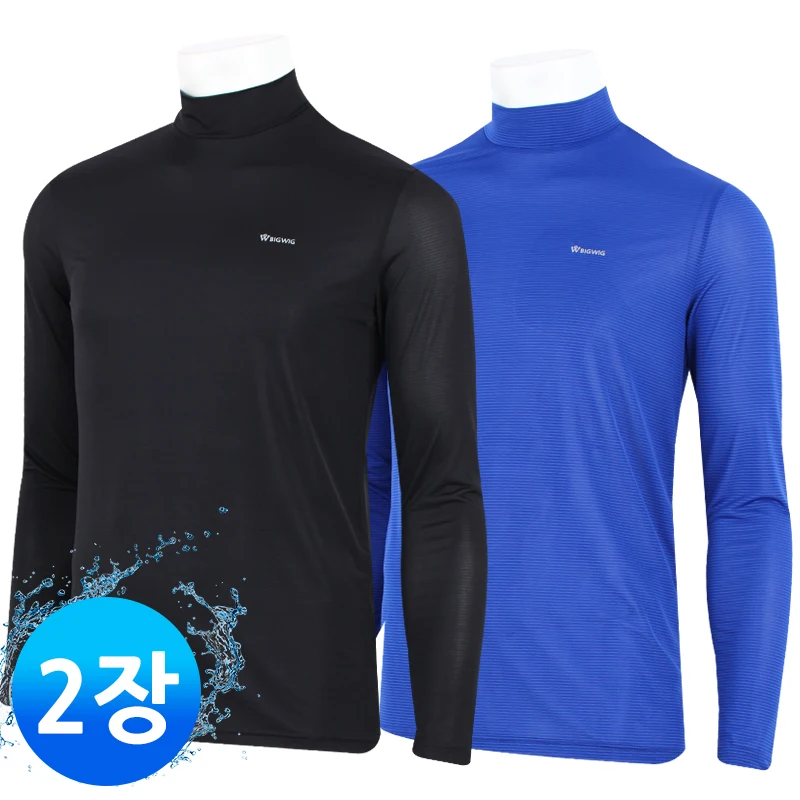 [Thebigboss] BigWig Cold Half-neck Long-sleeved T-shirt (1+1) _ Men's summer long-sleeved work clothes outdoor interior clothing 95-120 Big Size