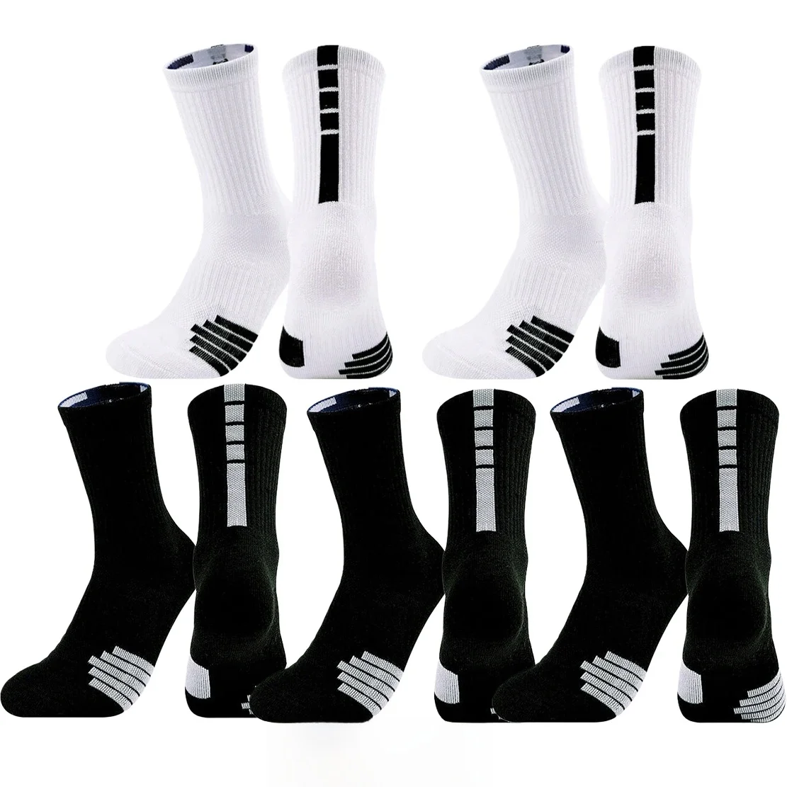 AliExpress NONE 5Pairs  Men Women Sport Socks Football Basketball Baseball Rugby Soccer Cycling Running Hiking Tennis Skateboard