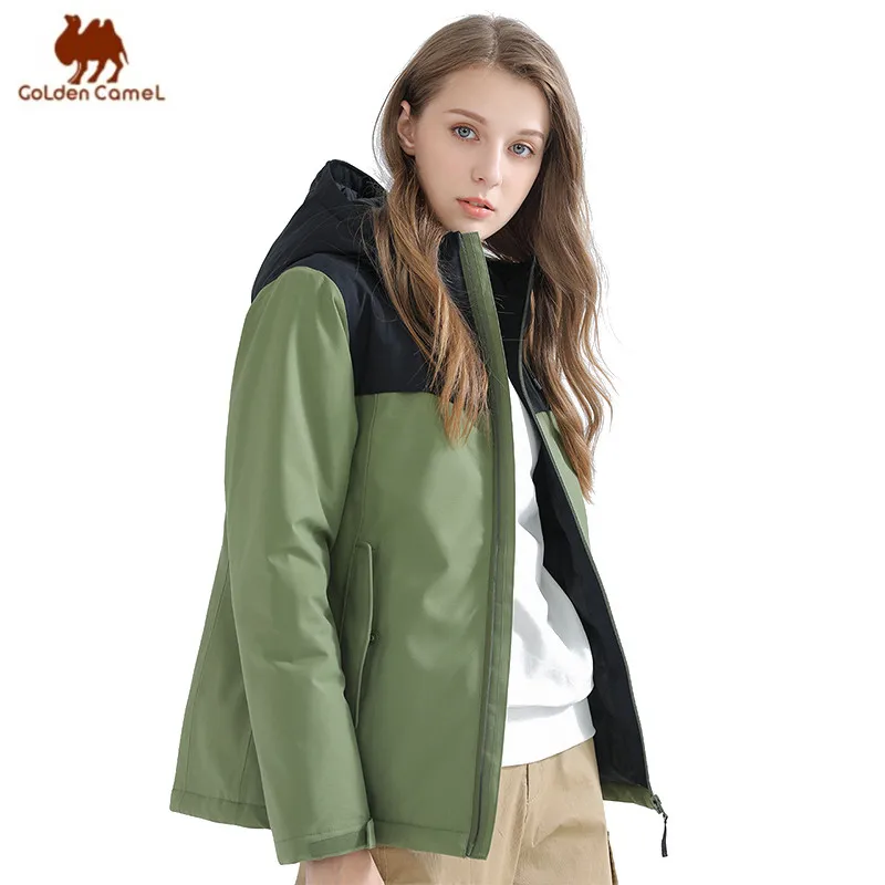 GOLDEN CAMEL Hiking Jacket Cotton Outdoor Men\'s Winter Jackets Women Waterproof Windproof Climbing Windbreaker Warm Men Coats