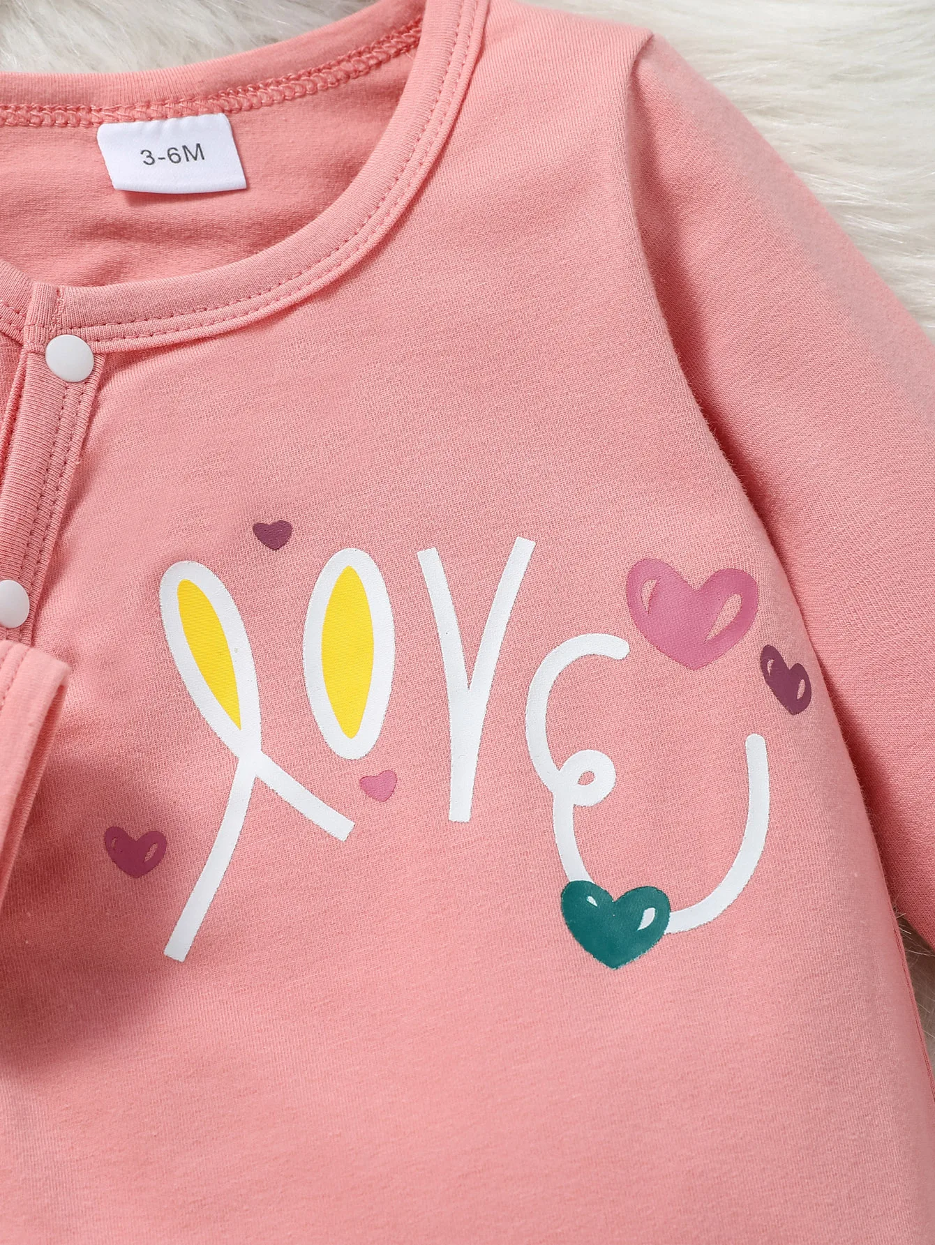 2Pcs Newborn Baby Girl Cute Spring/Autumn Cotton Long-sleeve Love Heart Print Footed Honey Comfort Jumpsuit +Hat