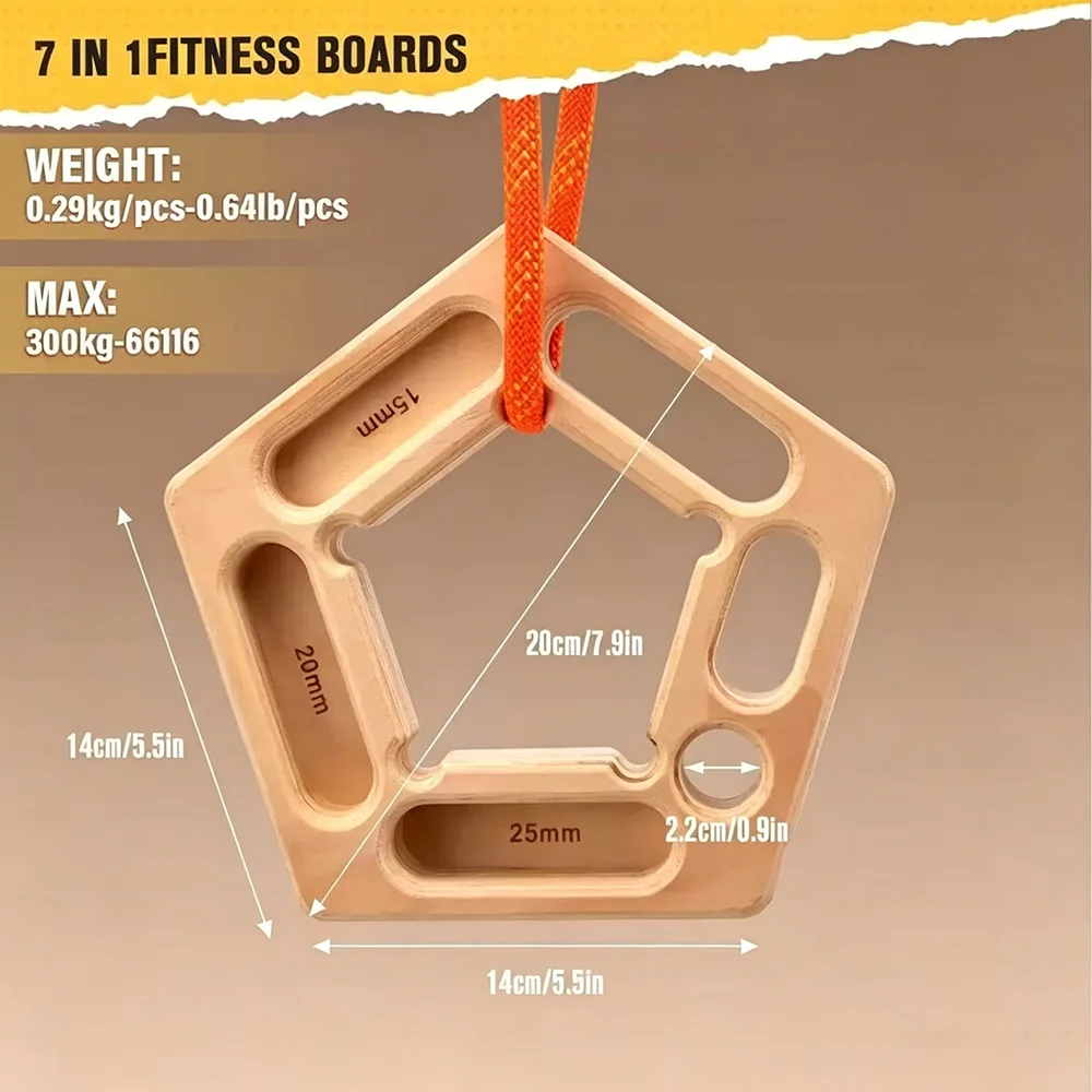 1/2Pcs Portable Pull-Up Board Hangboard Rock Climbing Finger Strengthener Boards Trainer Forearm Strengthener Practice Tool