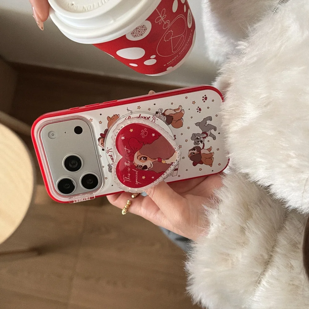 Urocze etui na telefon z motywem kreskówkowego psa z uchwytem magnetycznym, pasujące do iPhone 14/15/16/17 Pro Max, nowe etui ochronne Fundans 17 Pro — zdjęcie produktu 6